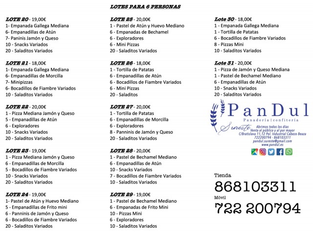 lotes para 6 personas